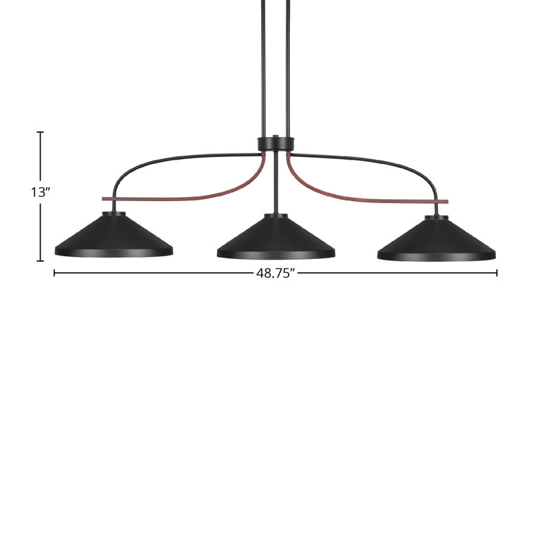 Barre d'éclairage de salle de bain 3 lumières, Noir mat, Gris / noir