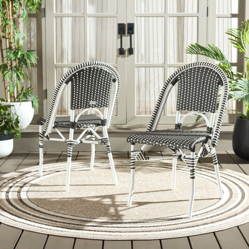 Ensemble de 2 chaises d'appoint Breyonna, Gris / Blanc