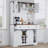 Abrianna 72" Farmhouse Coffee Bar Cabinet with 3 Drawers & Wine Racks-2069991862