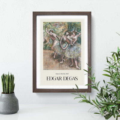 Ballet Scene by Edgar Degas - Picture Frame Graphic Art