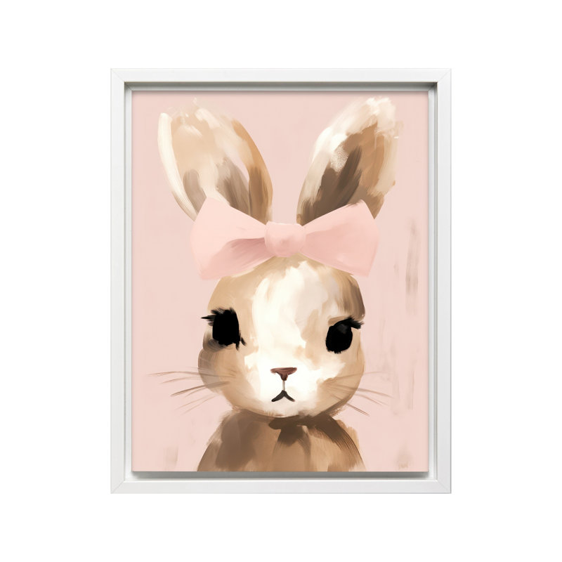 Pastel lapin, Canvas, 18"H x 24"W, White Framed