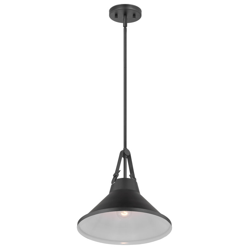 Luminaire suspendu conique 1 lumière, Noir