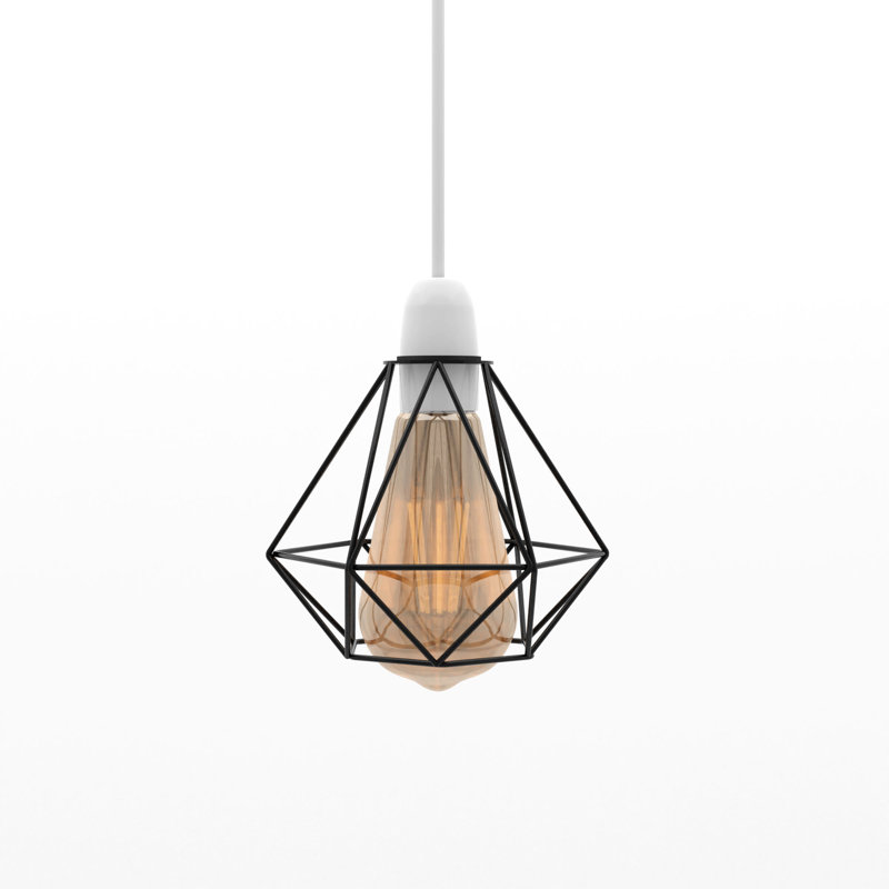 13cm H Metal Novelty Pendant Shade ( Screw On ) in Black