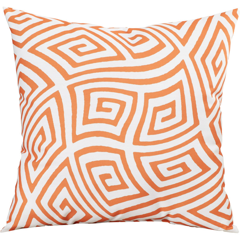 Reversible Throw Pillow, 16" H x 16" W, Celosia Orange