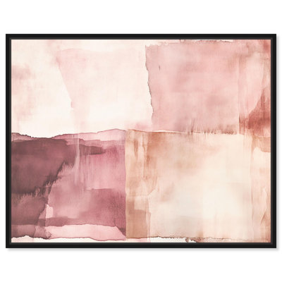 Faded Crimson II Canvas Modern Boho Abstract by 