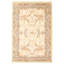 Tapis décoratif en laine noué à la main de conception unique 5 pi x 7 pi 8 po Deundray de couleur crème/gris