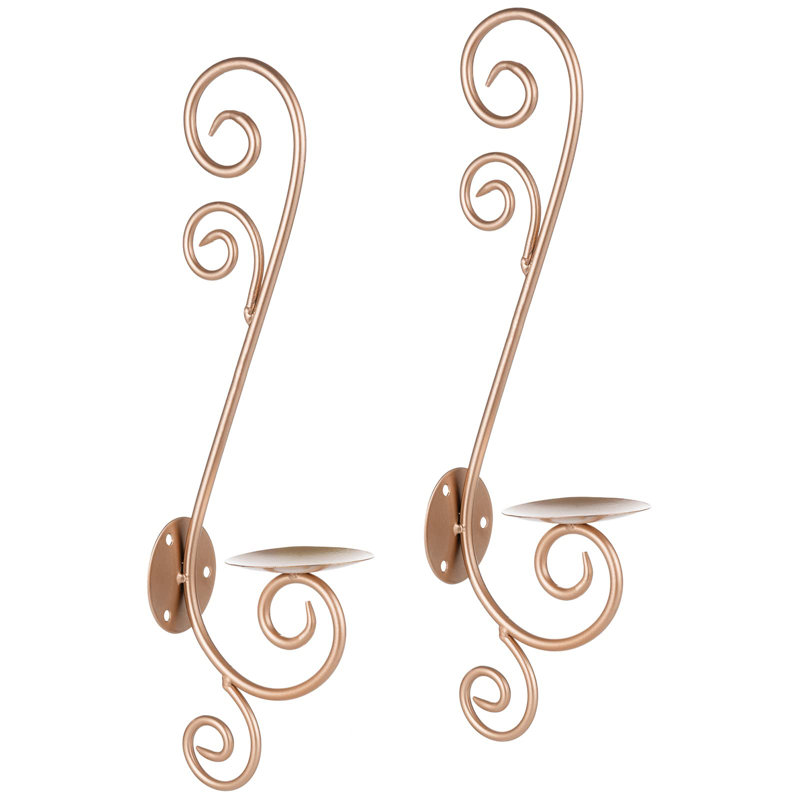 Set of 2 16 " Wall Sconce, Rose Gold