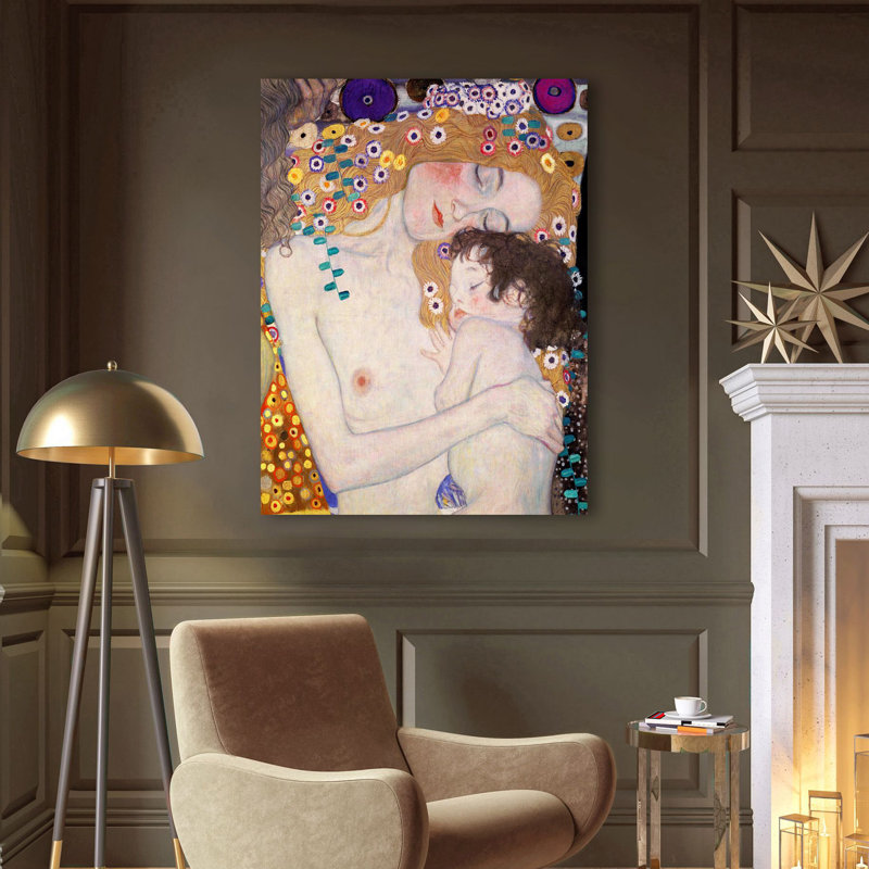 The Three Ages Of Woman by Gustav Klimt - Wrapped Canvas Painting, 80cm H x 60cm W x 4cm D