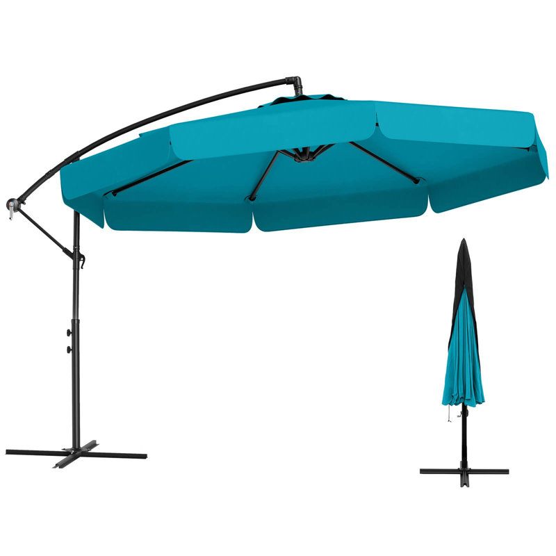 Parasol suspendu en porte-à-faux 10 pi, Turquoise
