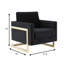 Fauteuil d'appoint rembourré en velours Lincoln-1364053026