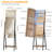 Modern RGB White Wood Jewellery Armoire With Full-Length Mirror - Triple Functionality For Dressing Up-98972587