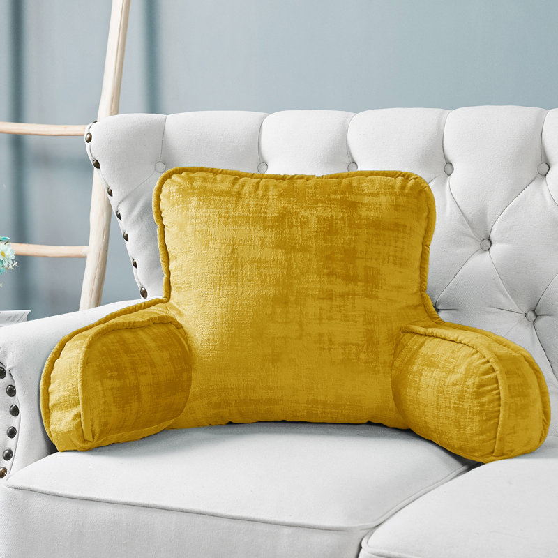 Housse et insert de coussin de lit texturé en velours, Soufre