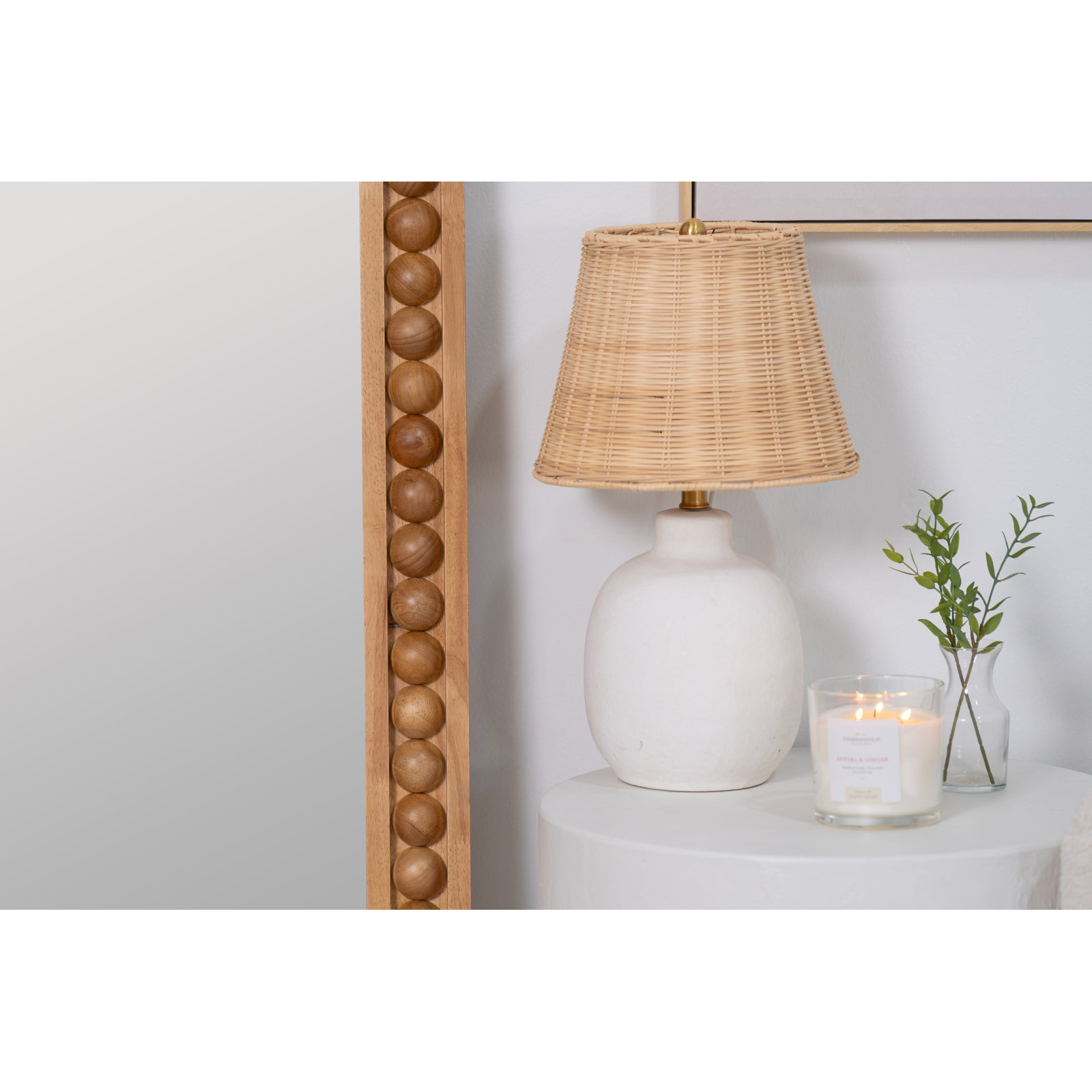 Solid Wood Rectangle Floor Mirror