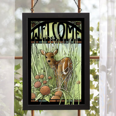 Panneau de fenêtre welcome fawn