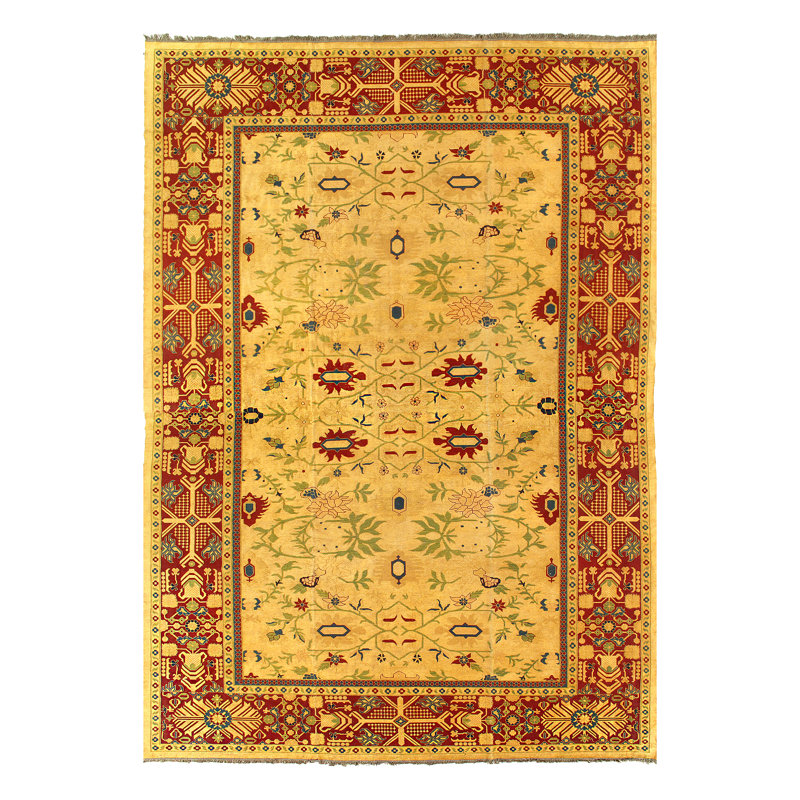 Tapis ivoire / rouille en laine noué à la main Sultanabad Pak Sumac