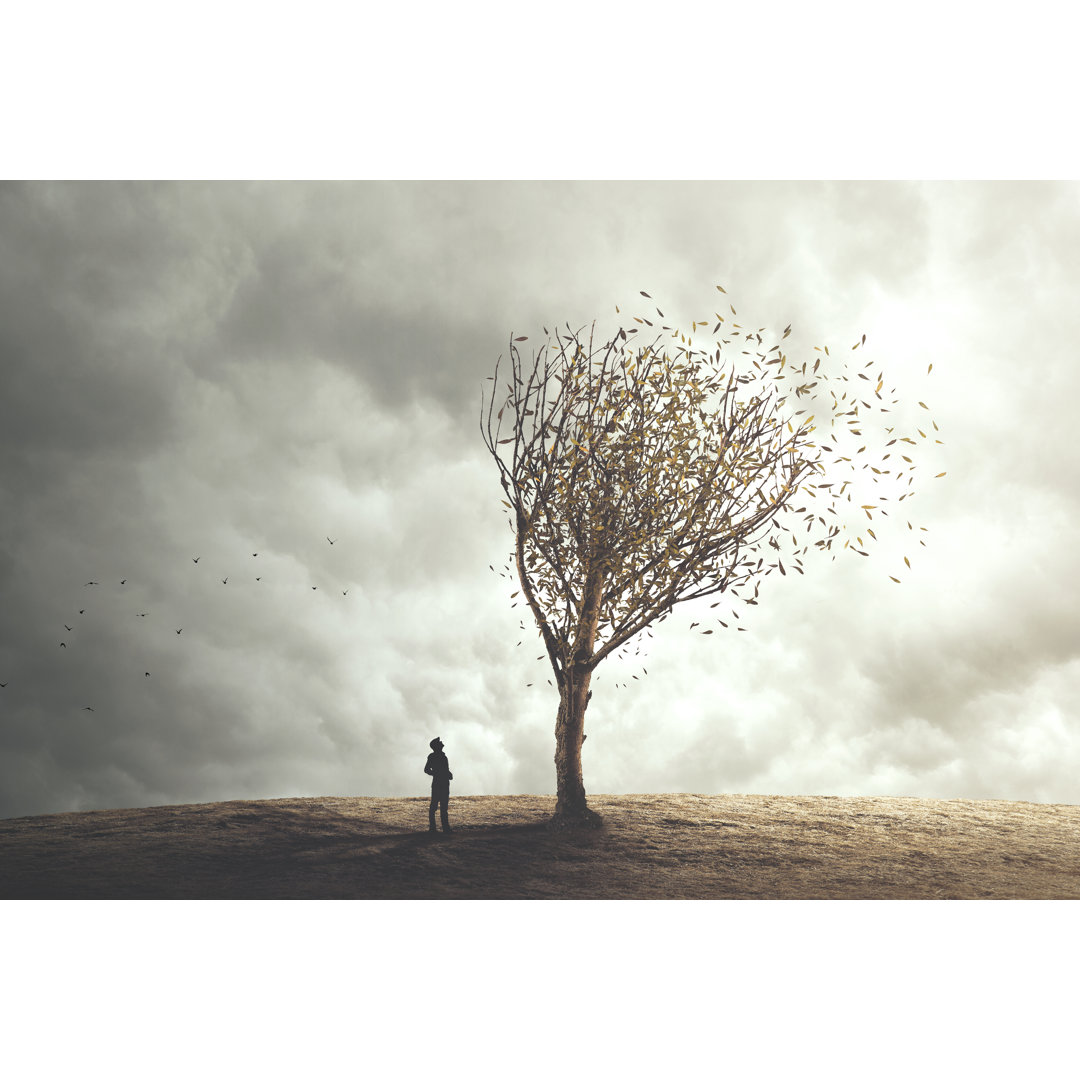 Surreal Tree In Autumn by Francescoch - Wrapped Canvas Print