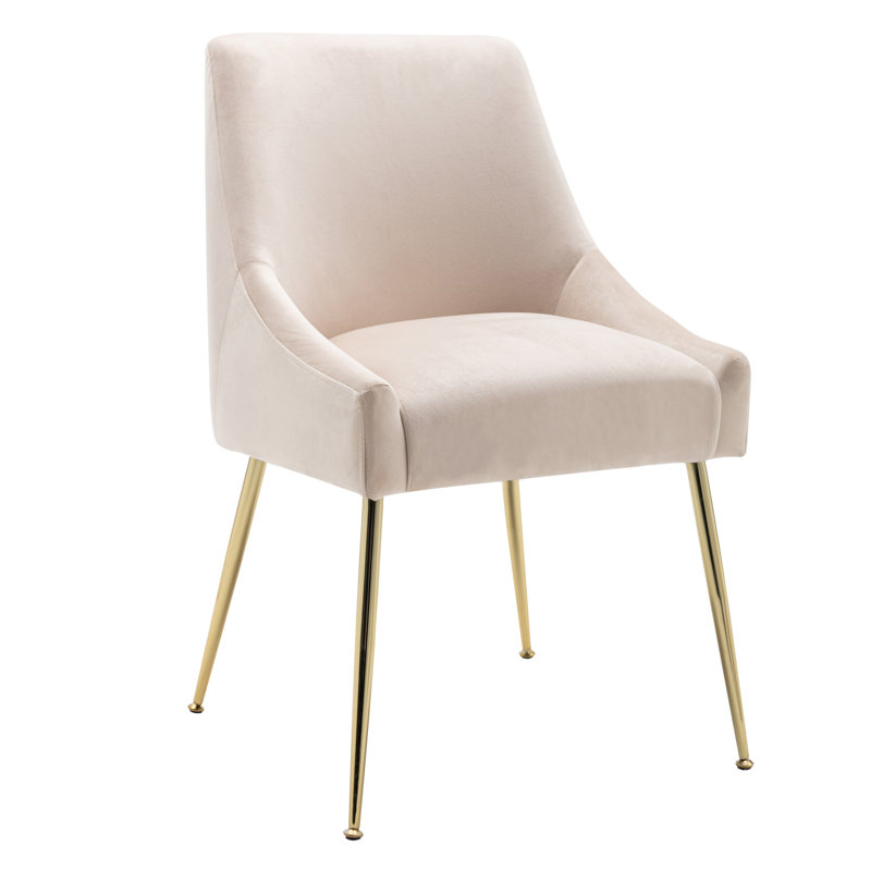 Fauteuil d'appoint en velours Koblas, Velours havane