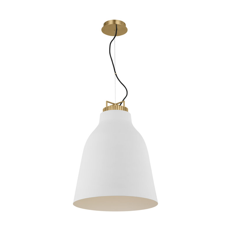 Forge 1 - Light LED Pendant, 25" H x 20" W x 20" D, Matte White