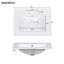 Meuble-lavabo de salle de bain avec lavabo en céramique, 3 tiroirs et tablettes réglables-112897486