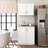 Watse White Storage Cabinet with Panel Doors 24.5" D x 32" W x 36" H