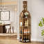 48 Bottle Floor Wine Bottle Rack Brown