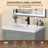 30'' W X 22'' D Solid Surface Vanity Top Drop-in Resin Stone Countertop Single Sink White Bathroom Top with Pre-drilled Faucet Hole & Center Drain