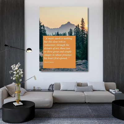 Art sur toile tendue Triny ArtsyQuotes, Albert Camus, Citation: A Mans Work