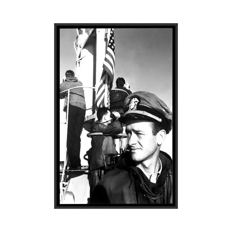 " USS Sea Dog Prowls The Pacific In Search Of Enemy Shipping " by Stocktrek Images, No Mat, Black Framed Canvas
