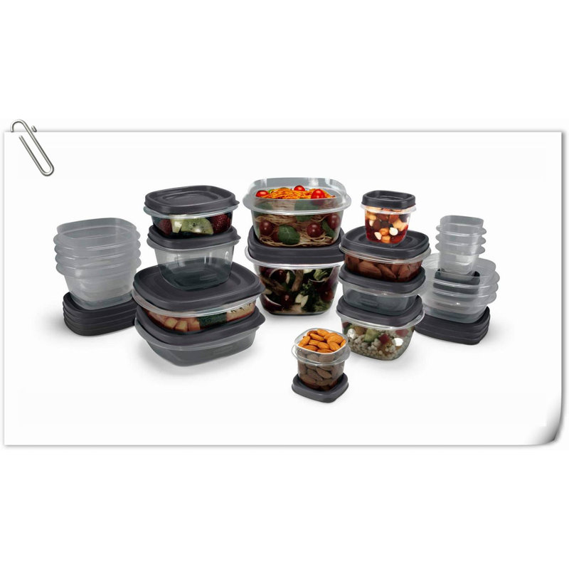 Dhru Plastic Food Storage Container - Set of 21 Containers and Lids