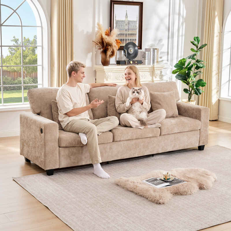 Canapé en chenille 94,49 "Comfy Cloud Couch, Brun