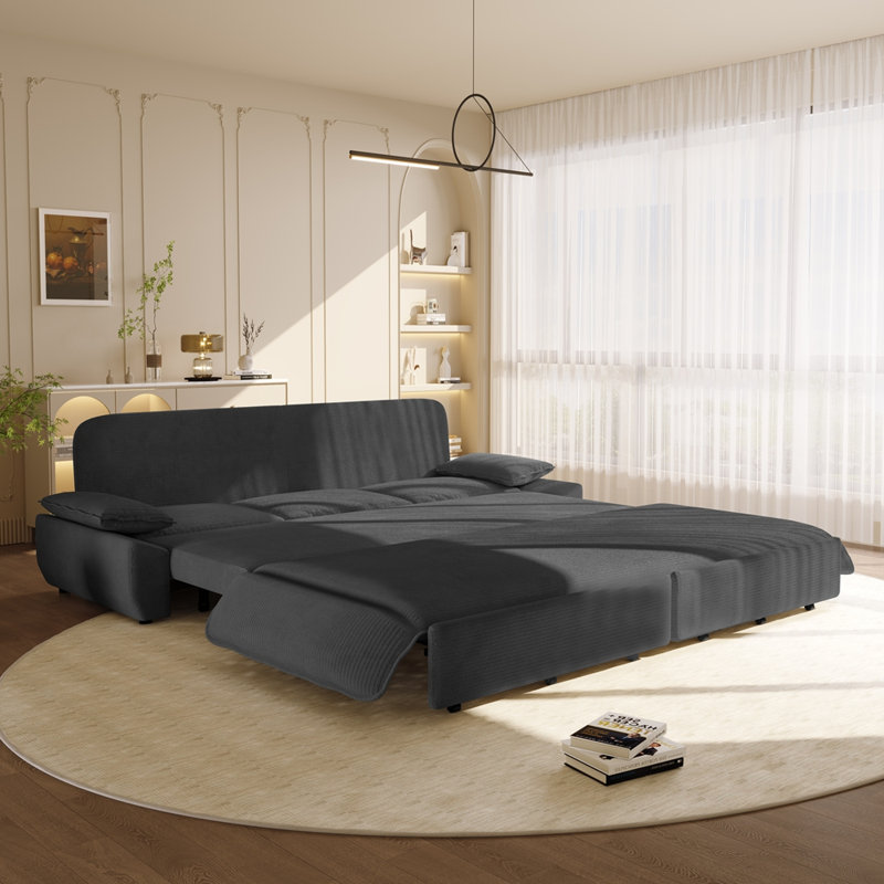 Canapé-lit gigogne 94,5 po, Grey
