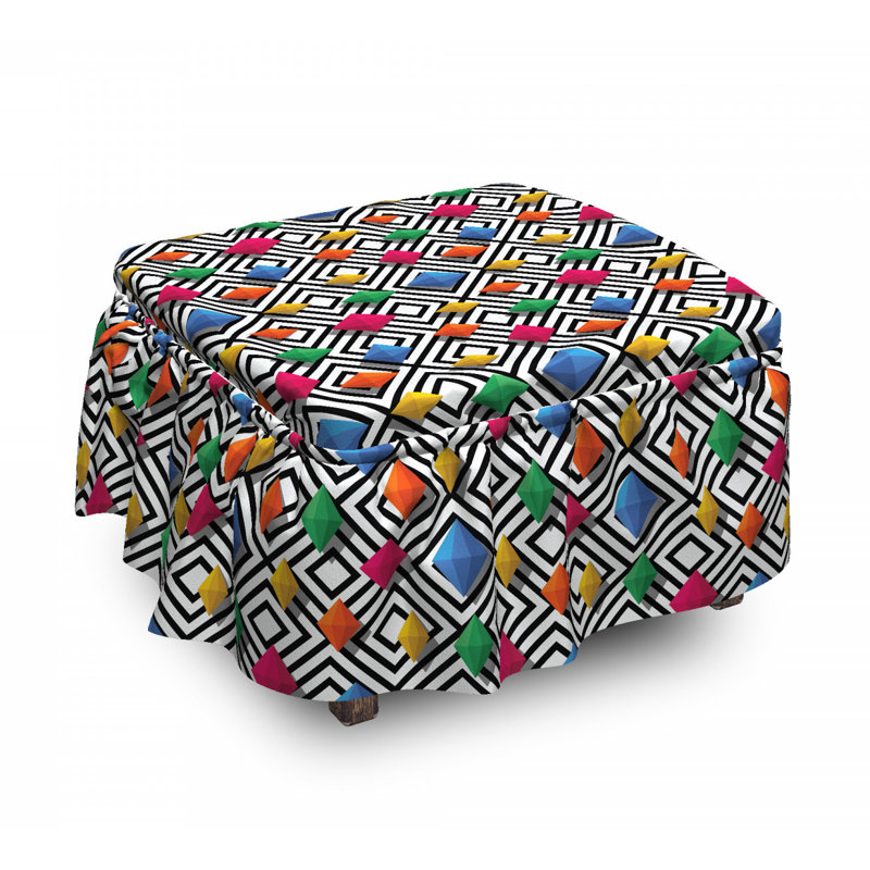 Housse pour repose-pieds 3d shapes