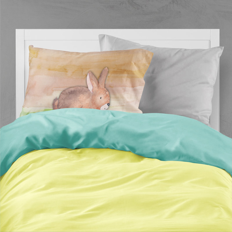 Taie d’oreiller de lapin aquarelle