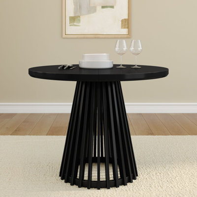 38 in Solid Wood Round Dining Table