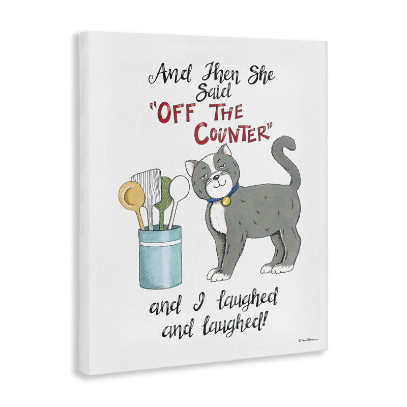 «Sassy Cat Humor Saying», art mural par Deb Strain, H 30 po x l 24 po