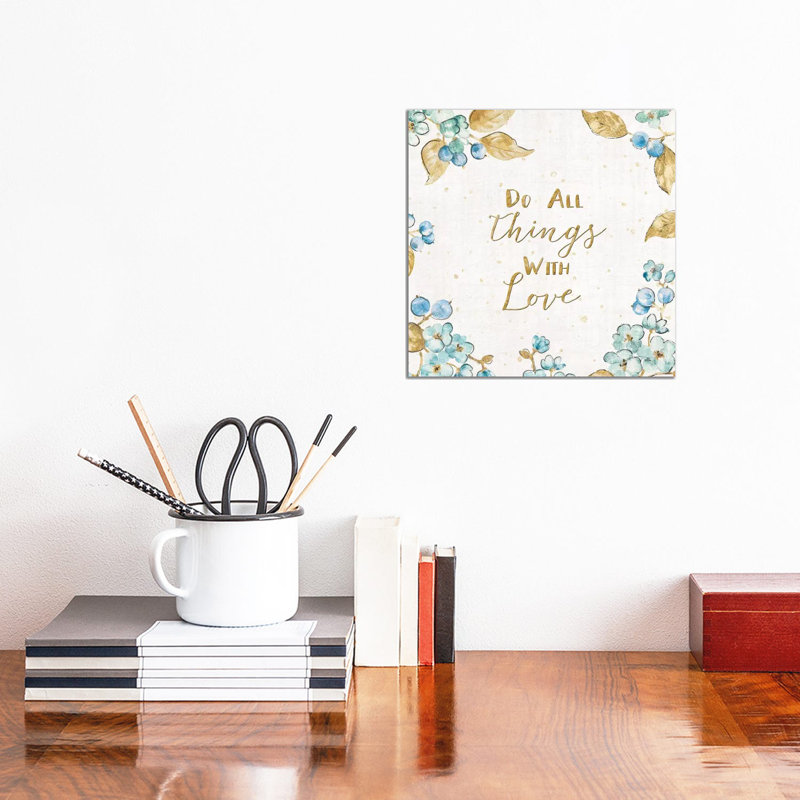 Blue Blossom V by Pela - Wrapped Canvas Gallery-Wrapped Canvas Giclée, 30.48cm H x 30.48cm W