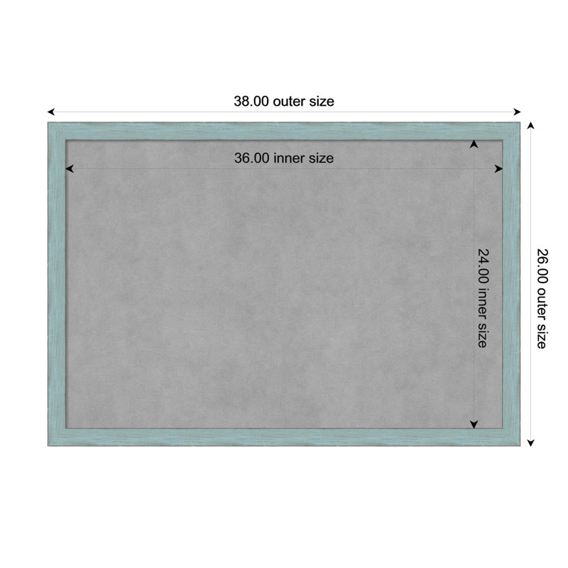 Tableau d'affichage mural magnétique, H 26 po x l 38 po x P 1 po