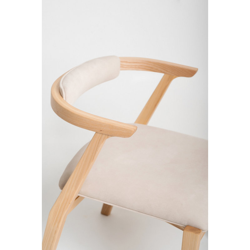 Ellis Dining Chair, Matte Ash, Beige