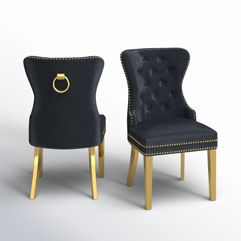 Chaise de salle à manger Maciel, Noir