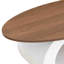 2 tables gigognes ovales et rondes blanches pour l'espace de vie, table basse de 47,24 po, cadre latéral à haute résistance de 19,69 po, patins à gratter