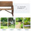 Outsunny Wooden Garden Bench 2 Seater High Back Outdoor Carbonized Brown