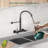 2 Handle Wall Mount Kitchen Faucet-118618160