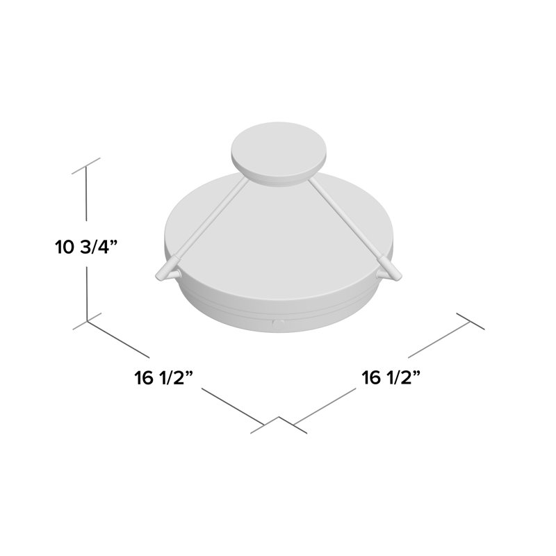 Plafonnier semi-encastré 2 lumières 16,5" simple bowl Alastair, Laiton chaleureux