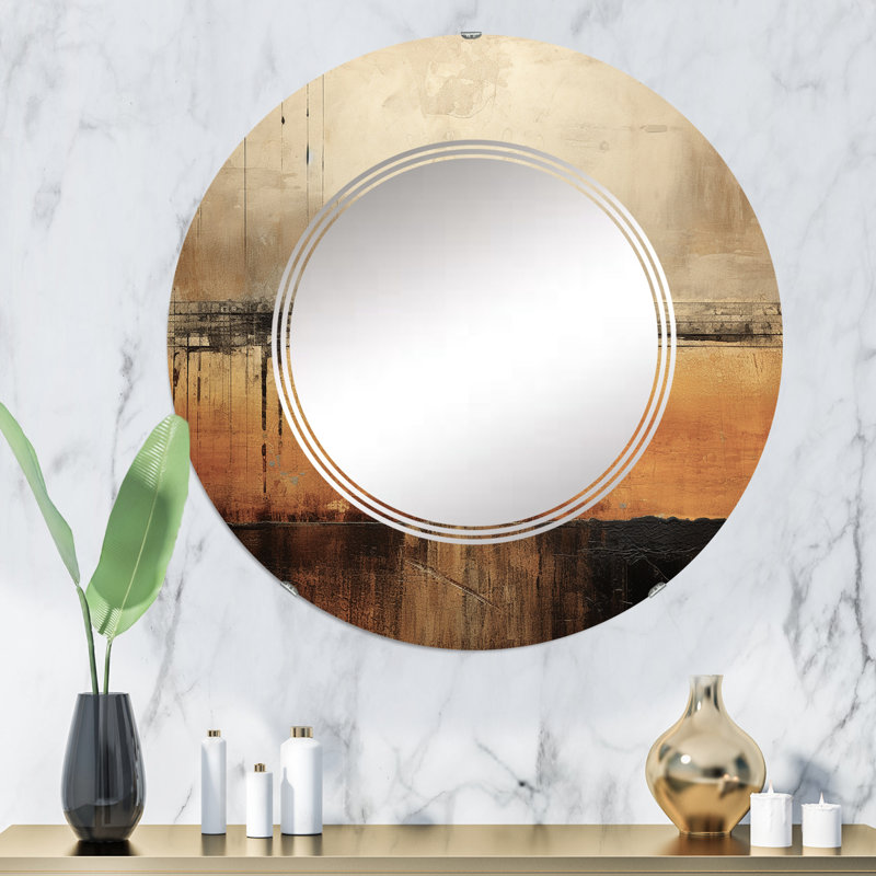 Sebaa - Miroir mural rond Meadow, 32 po x 32 po