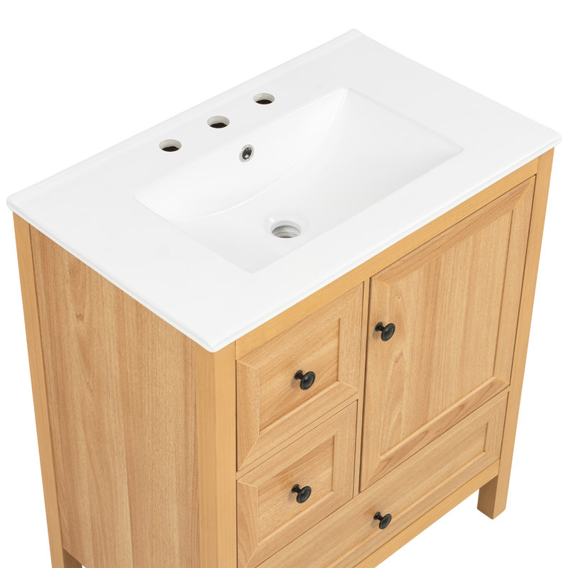 Meuble-lavabo 30 po avec comptoir en céramique