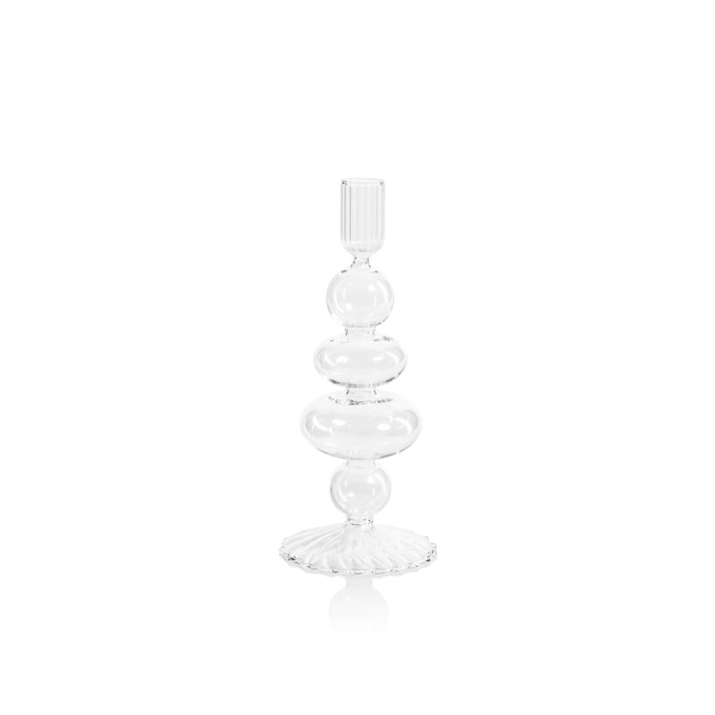 Adrienna 4 Piece Glass Tabletop Candlestick Set