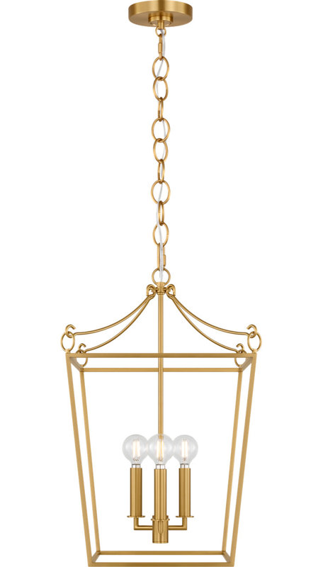 Carlyle Lantern, Burnished Brass, 87" H x 13.75" W  x 13.75" D, 3