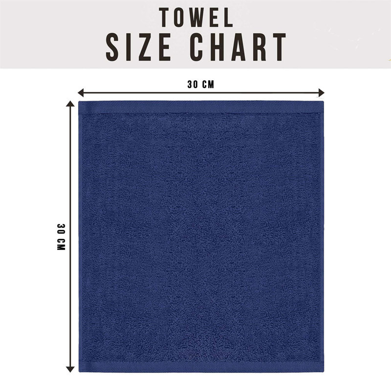100% Cotton Fingertip Towel, Blue