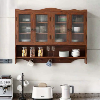 39.37"Retro 4 Door Wall-Mounted Cabinet