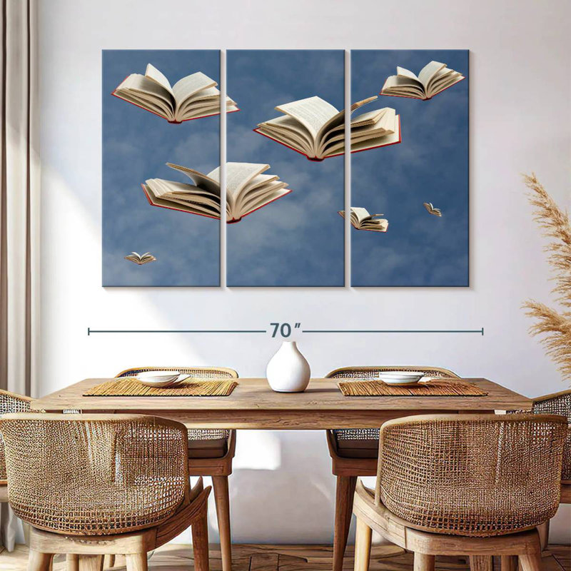 Kelan Levitating Books, 14" H x 23" W